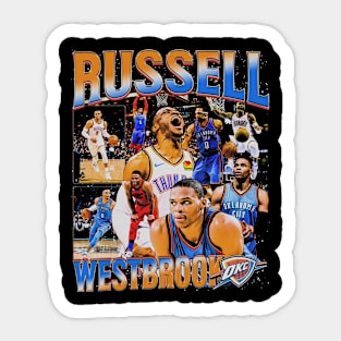 Russell Westbrook Oklahoma City Vintage Bootleg Sticker